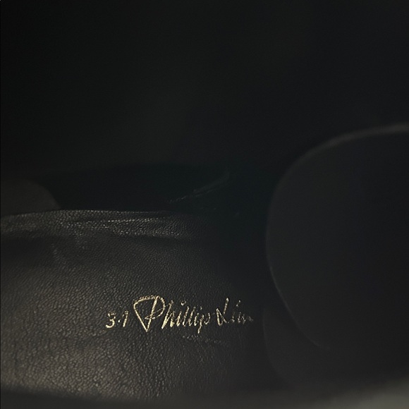 3.1 Phillip Lim black Alexa double zipper pebble leather stacked heel bootie NEW - Picture 8 of 11